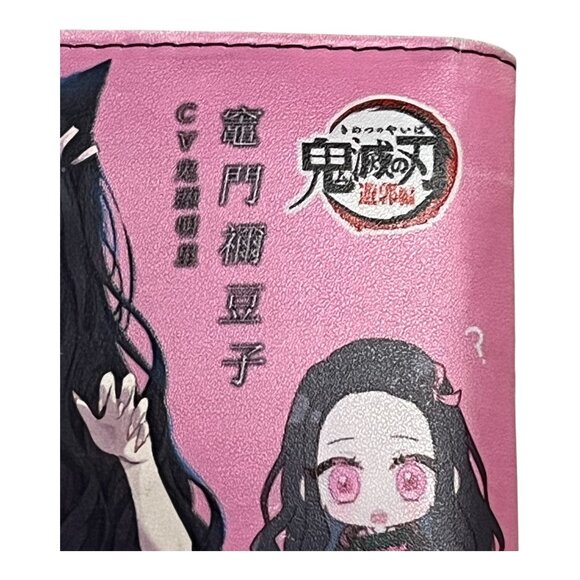 Demon Slayer Anime Wallet – Nezuko Kamado Pink Bifold with Zipper Pocket - Picture 3 of 7